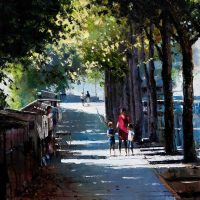 Paris, les quais des bouquinistes 81×65 cms