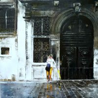 Pause aprés la pluie 80×80 cms